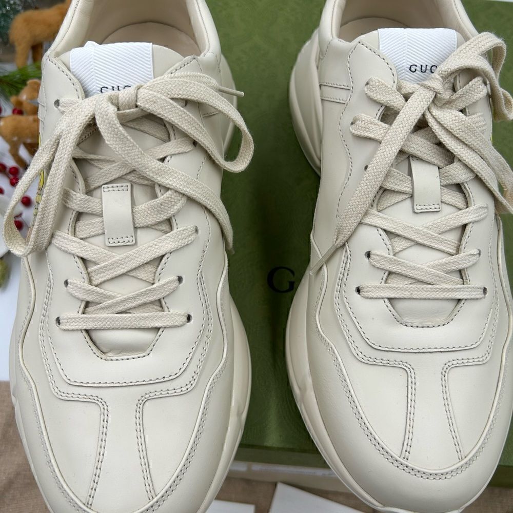 Men’s Gucci rython cat print leather sneakers size 10.5 made in Italy. - Picture 4 of 10